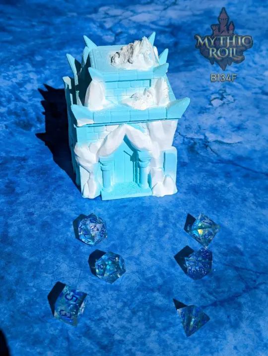 Frost Giant 3D Printed Dice Jail | RPG Dice Vault | D20 Box | DnD Player Gift | Mythic Roll by Unchained Games- A Frozen Prison of Ice!