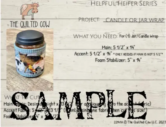 Helpful Heifer Jar/Candle Wrap