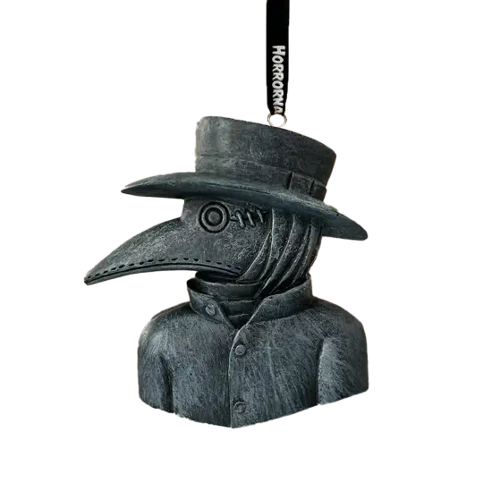 Plague Doctor Flatback Ornament - Medieval Horror Decoration - Gothic Halloween Ornament