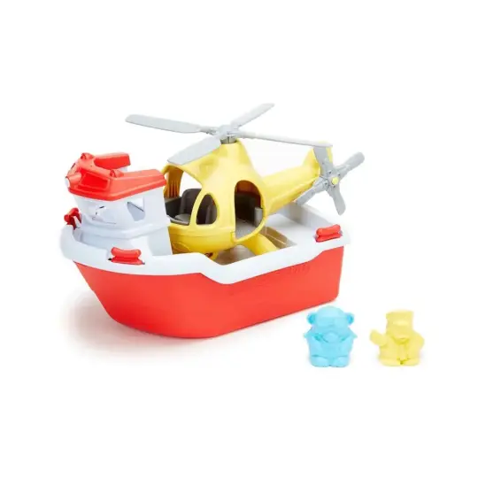 Rescue Boat and Helicopter