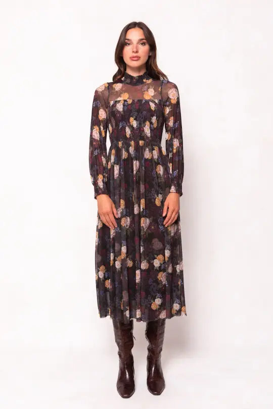 Marla Dress in Winter Floral