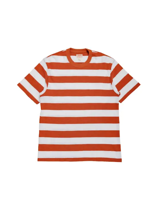 The Real McCoy's BC24002 Buco Stripe Tee S/S White/Red