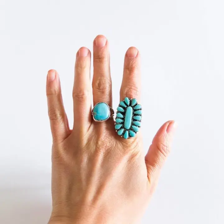 Native American Turquoise Ring (Sizes 6-7)