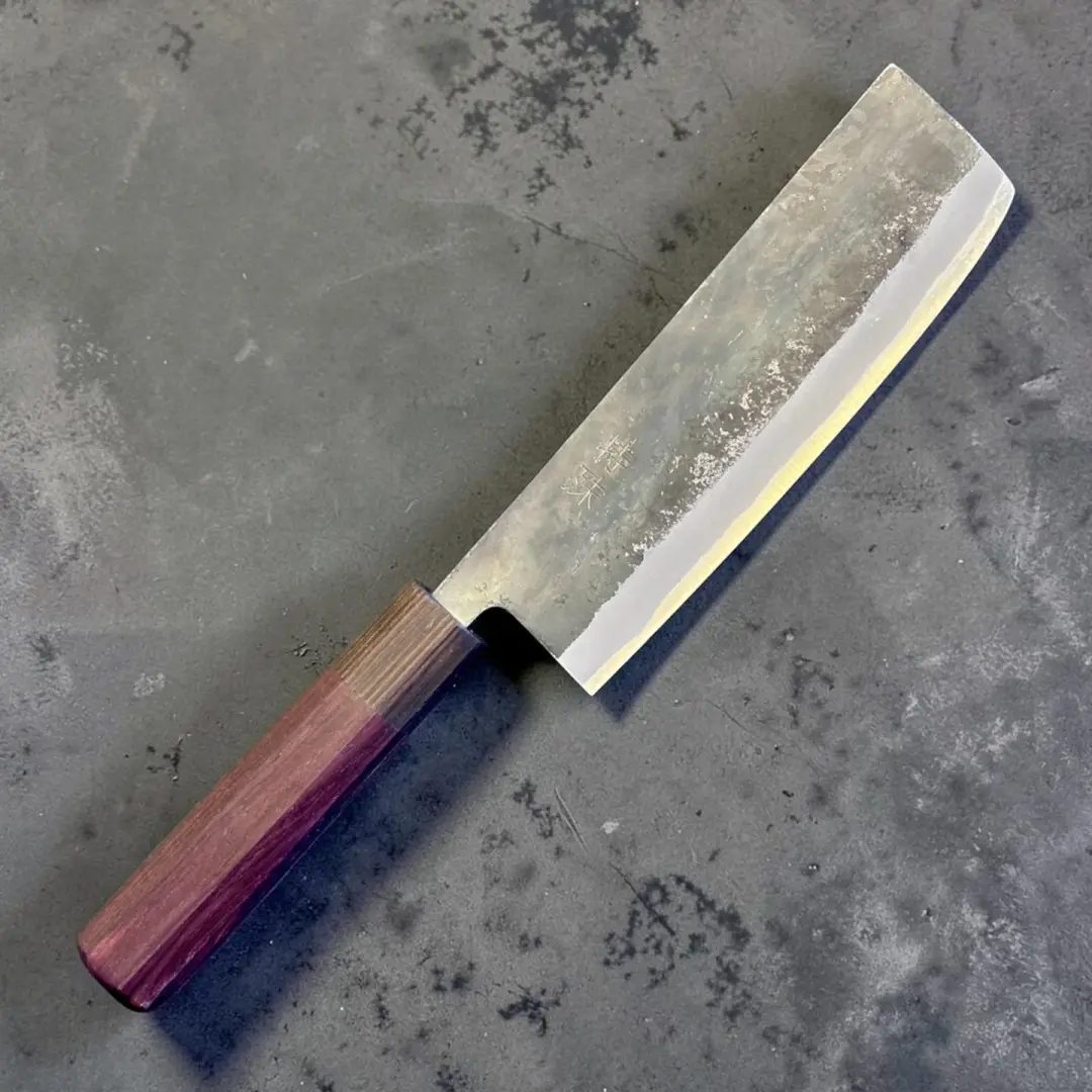 Tokushu Knife Rosewood Series White #2 Kurouchi 165mm Japanese Nakiri Knife
