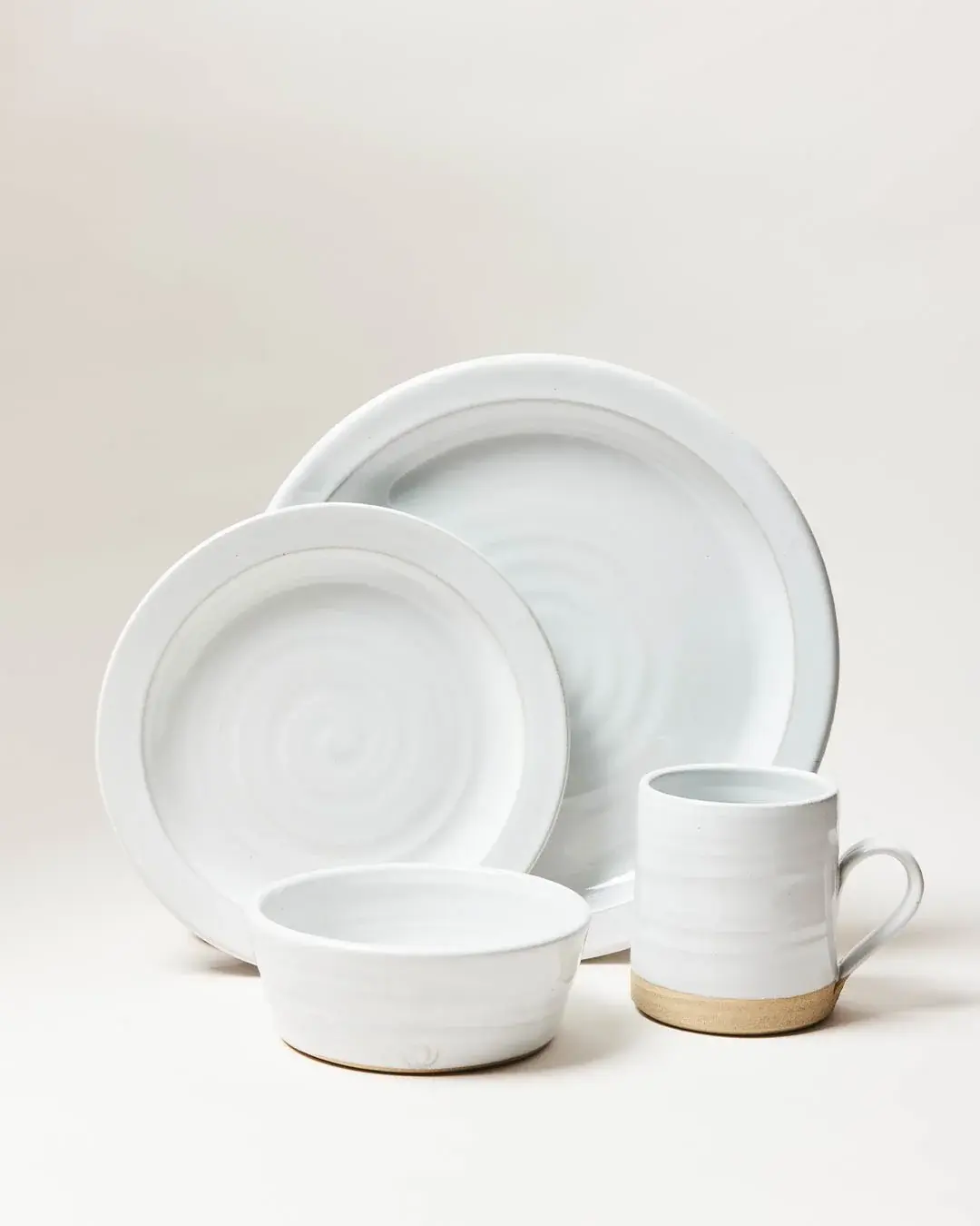 Silo Dinnerware Place Setting - White