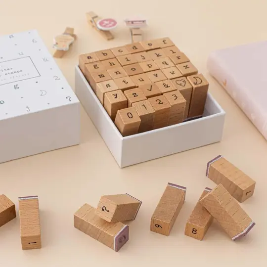 Tsuki Bullet Journal Typewriter Style Alphabet Stamp Set ☾