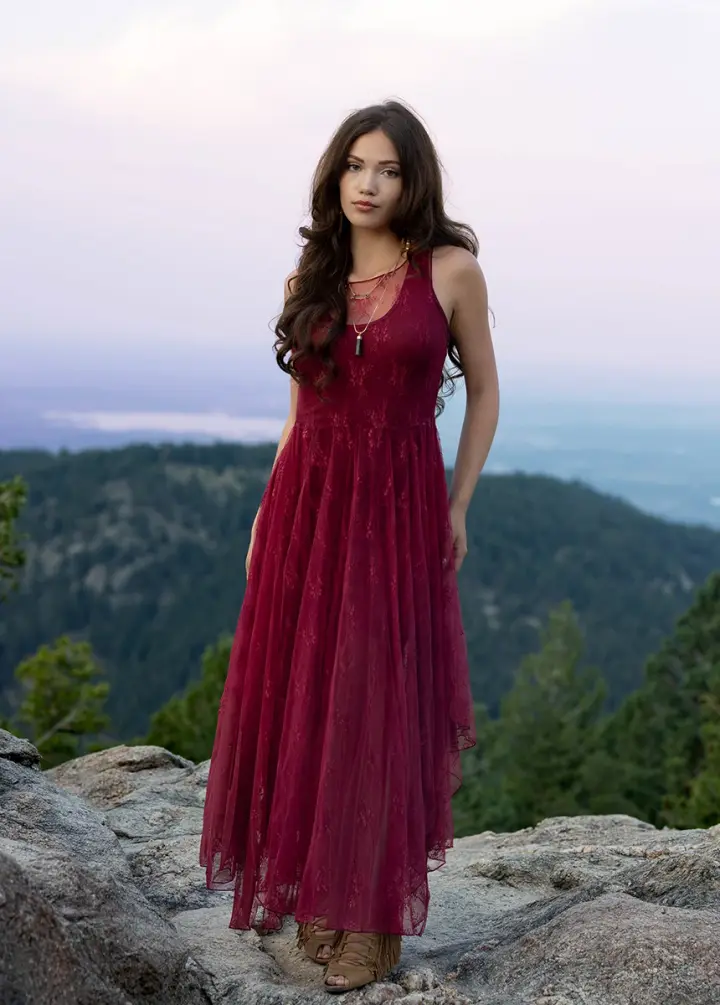 Juliette Dress in Burgundy
