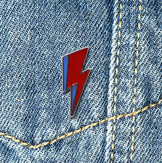 Bowie Inspired Lightning Bolt Badge/Pin