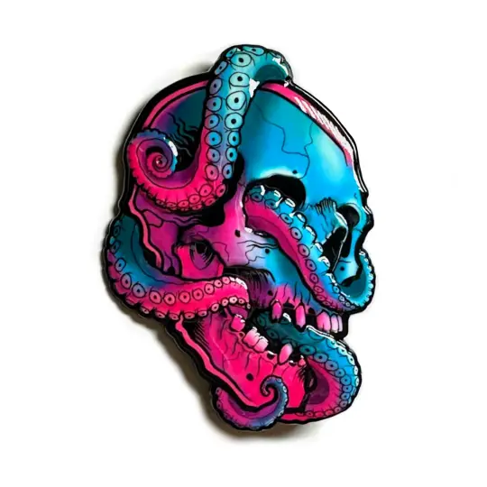 “Tentaskull” Enamel Pin by Sierra Colt
