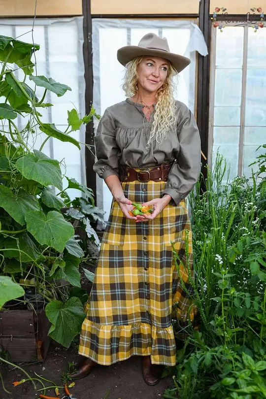 Cotton Prairie Skirt in Showstopper