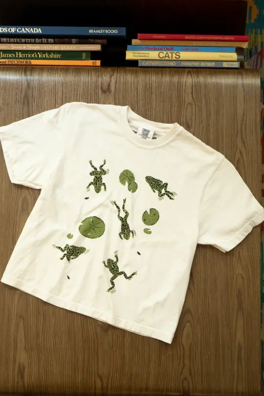 Frog Days Boxy Tee | Cream