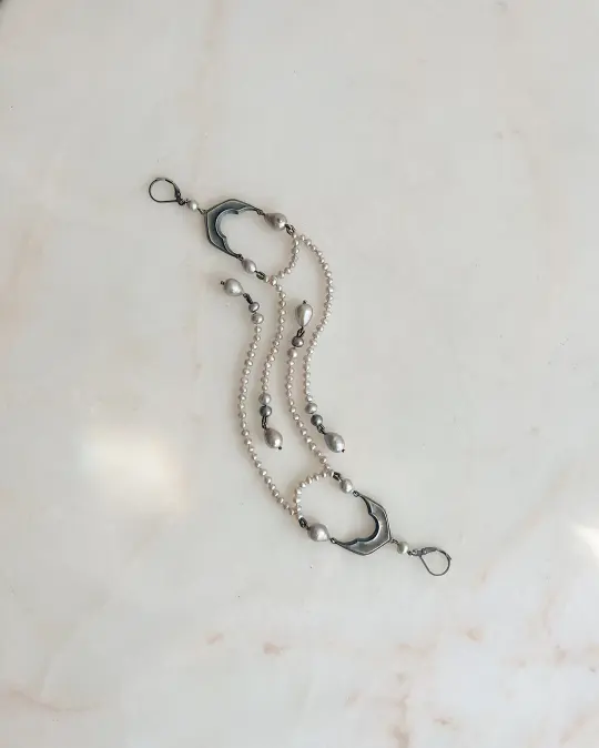 The Splitting Of A Cell Pt II //  Fresh Water Pearl Earrings