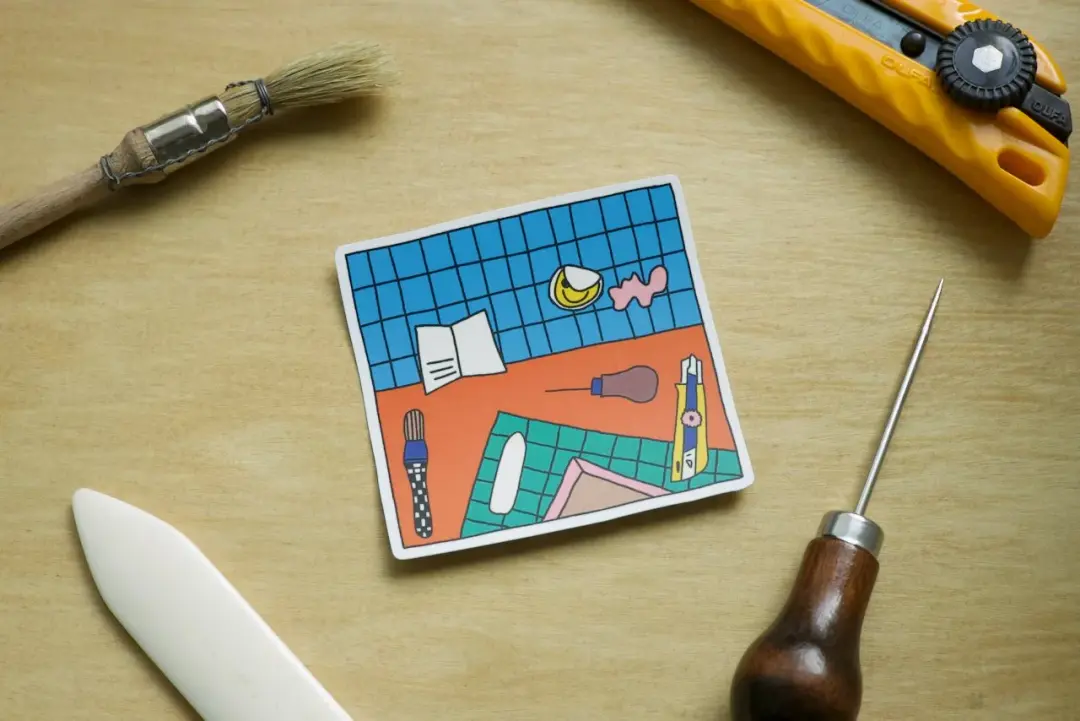 Bookbinding Desk Sticker