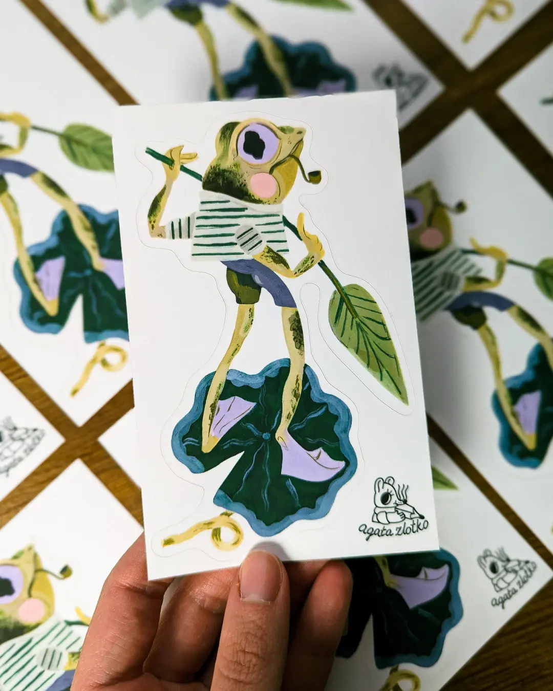 Frog Sailor Sticker