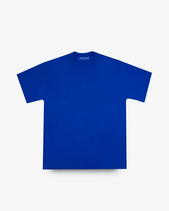 UTILITEES - 5.5oz Loopwheel Crew Neck T-Shirt - Royal Blue