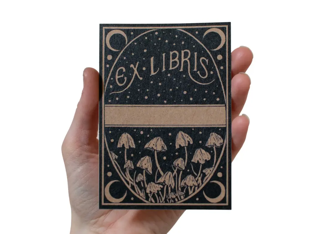 Mushroom Bookplate Sticker
