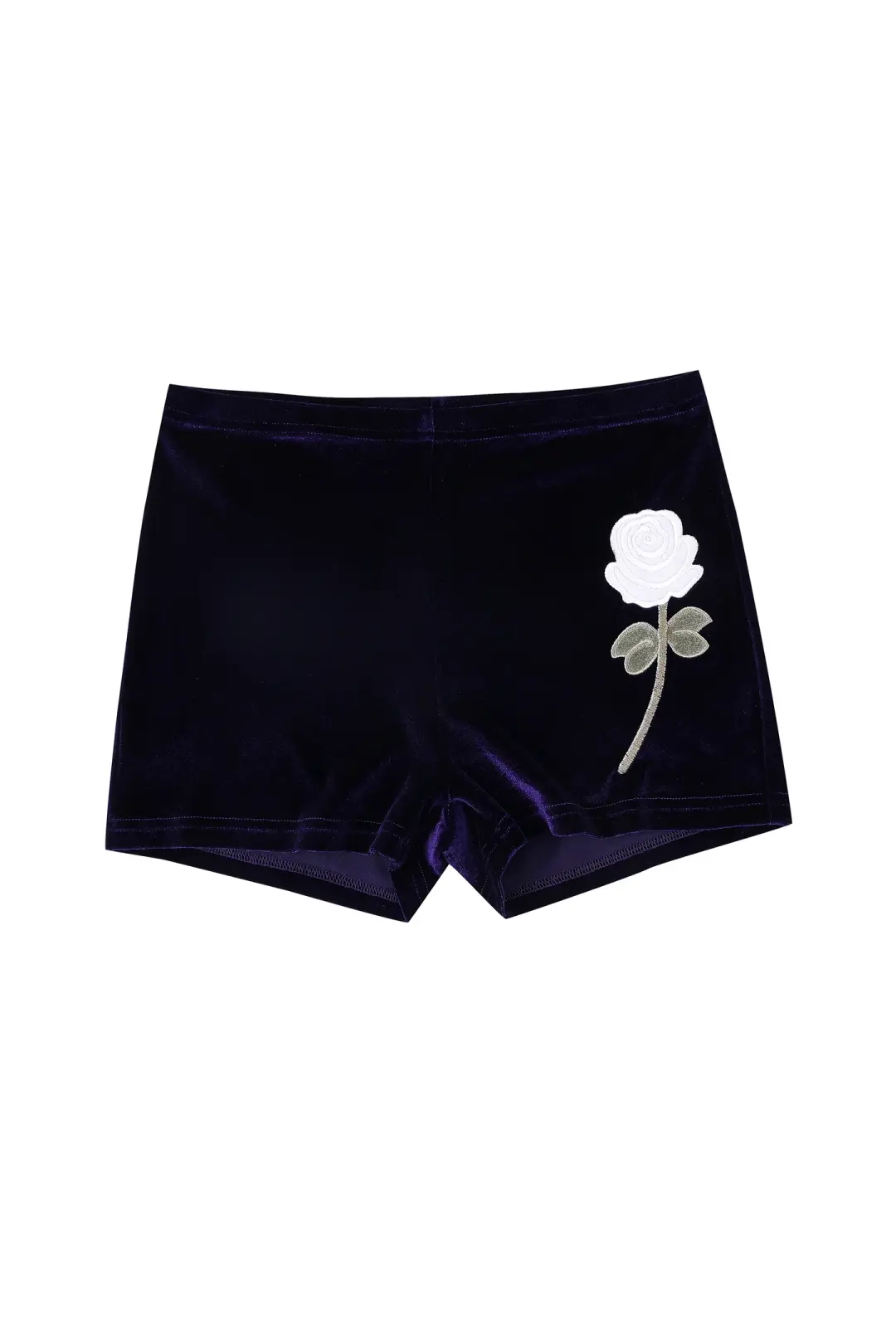 Diana Bear Velvet Rose Lounge Shorts Purple