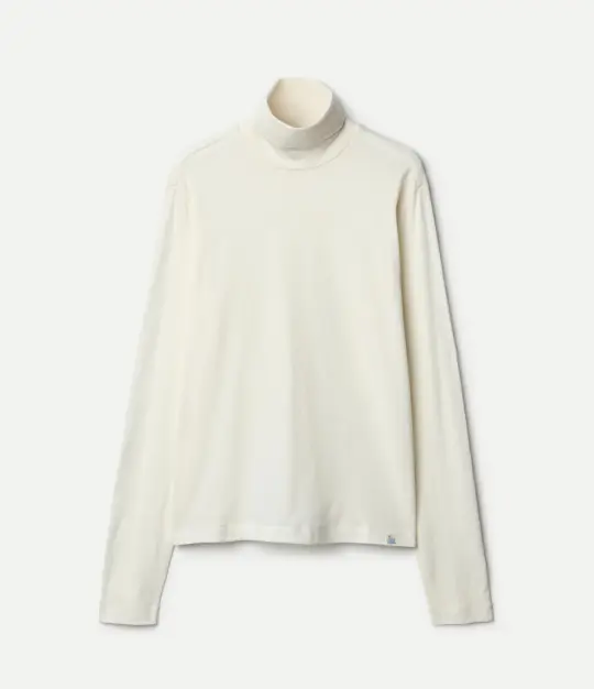 Premium Cotton-Cashmere Long Sleeve Turtleneck