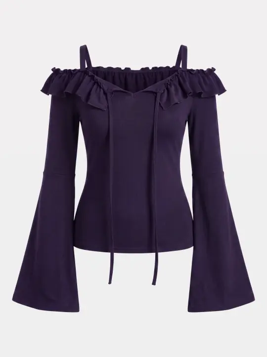 Fioletowa bluzka off shoulders Enchant