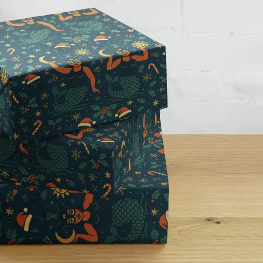 La Sirena Holiday Gift Wrap Paper! | Made In USA! | 3 Sheets
