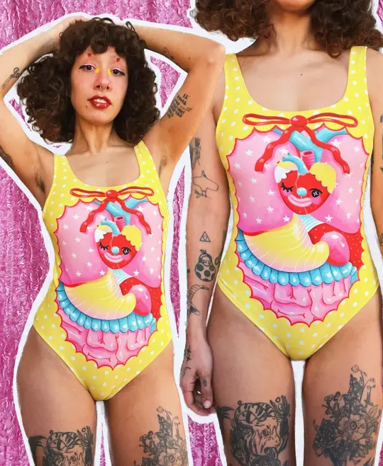 Clown Heart Swimsuit