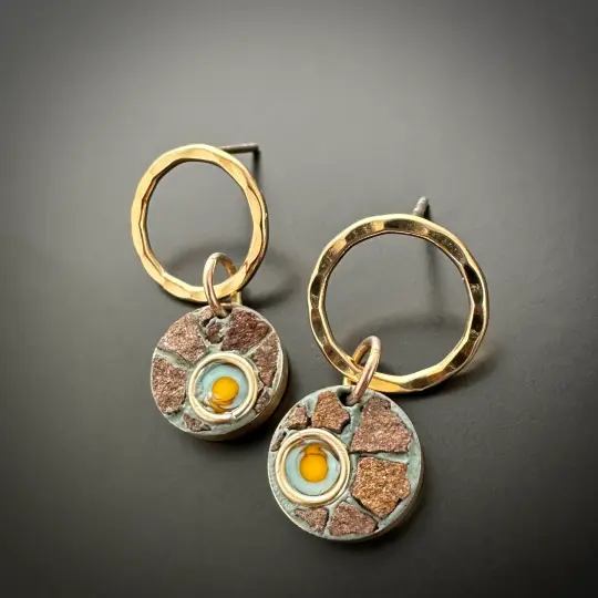 Abstract Circle Earrings