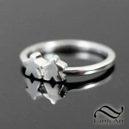 Ladies Board Game ring - Sterling Silver or gold