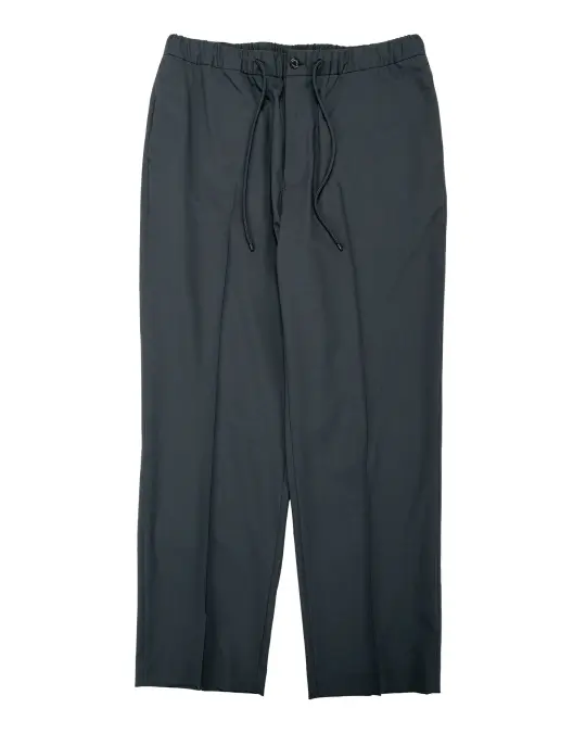 MARKAWARE Flat Tapered Easy Trousers Organic Wool 2/80 Tropical Charcoal