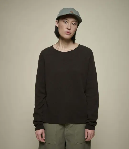 Lightweight Merino Wool-Cashmere-Silk Raglan Sweater