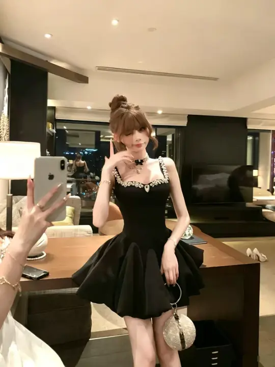 Glam Corset Ballerina Mini Dress with Crystal Straps R9156