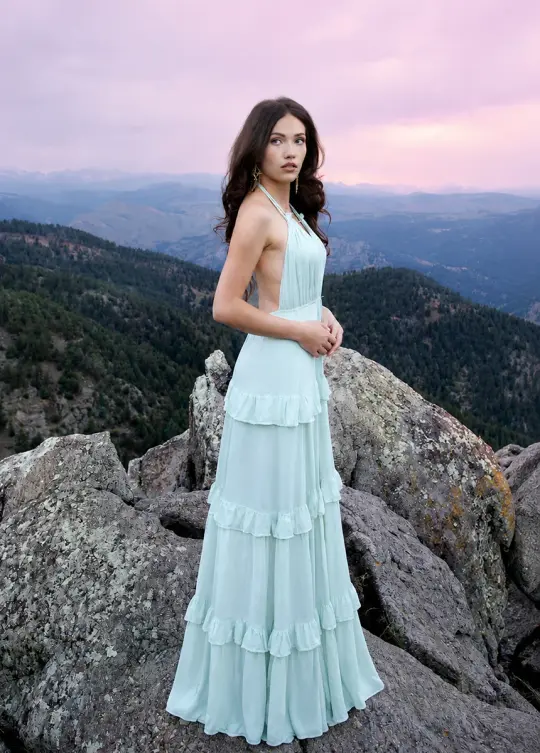 Imara Dress in Dusty Sage