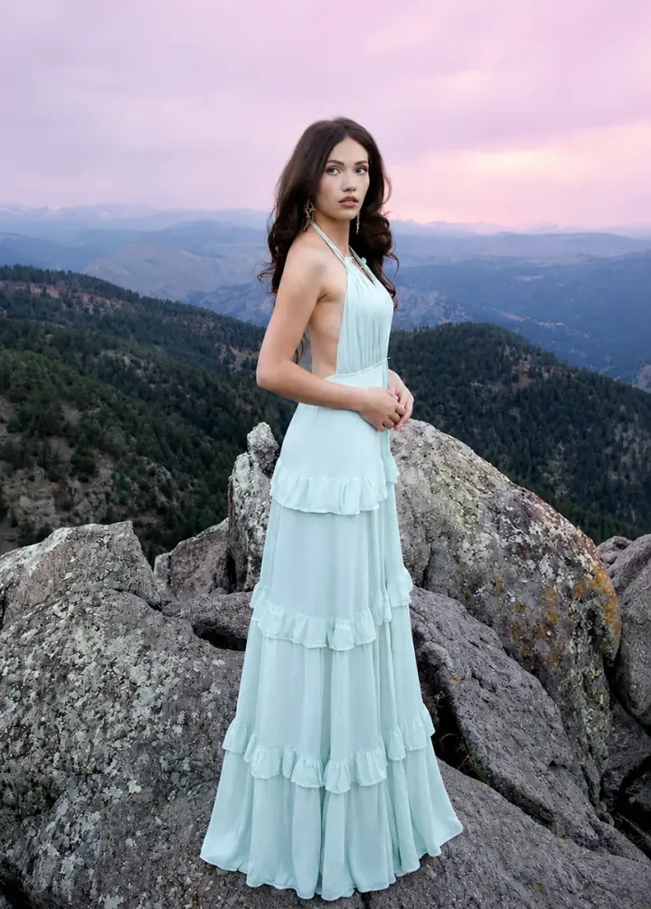 Imara Dress in Dusty Sage