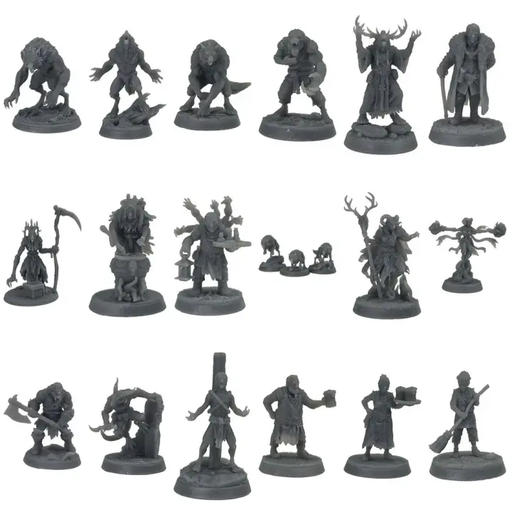 The Werewolf Curse: Complete Encounter Set of 18 RPG Miniatures (32mm)