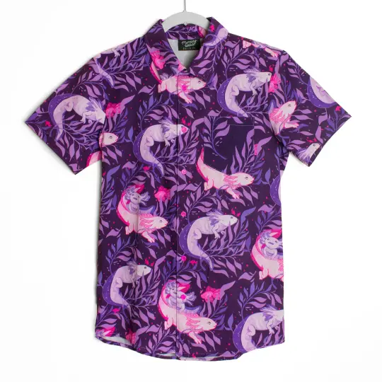 PREORDER [BUTTON DOWN SHIRT] A Lotta Axolotl