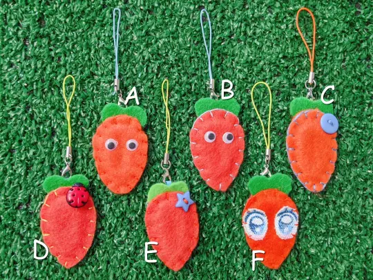 silly carrot handmade charm