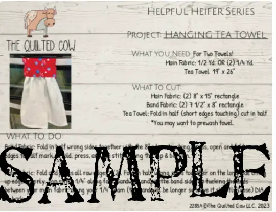 Helpful Heifer Hanging Tea Towel