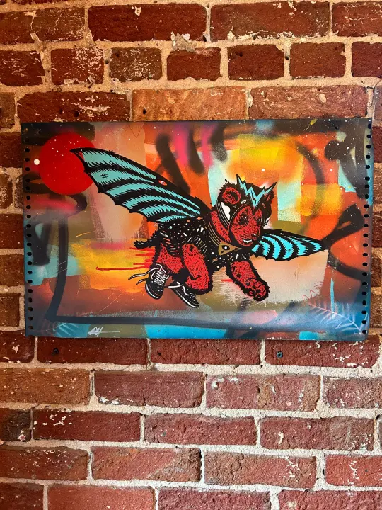 Baby Boy on Reclaimed Metal