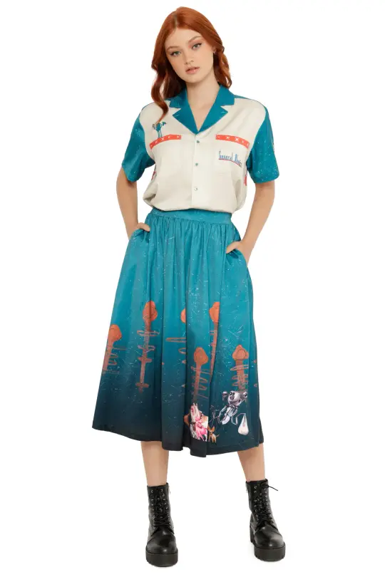 Man's Best Friend Pocket Midi Skirt