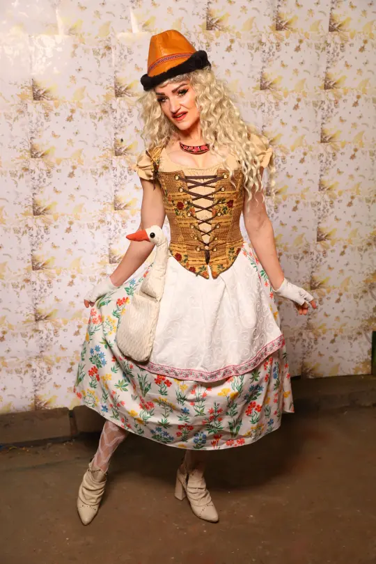 Oktoberfest Set #2 Elizabethan Corset + Hobbit Tulip Skirt + Apron *blouse sold separately* - Oktoberfest Sets Collection