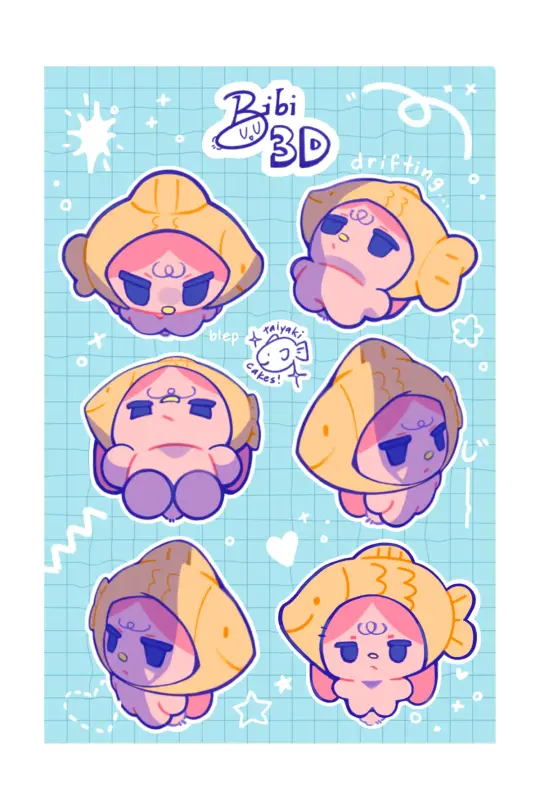 bibi 3d sticker sheet