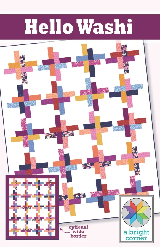 Hello Washi Quilt Pattern - PAPER pattern