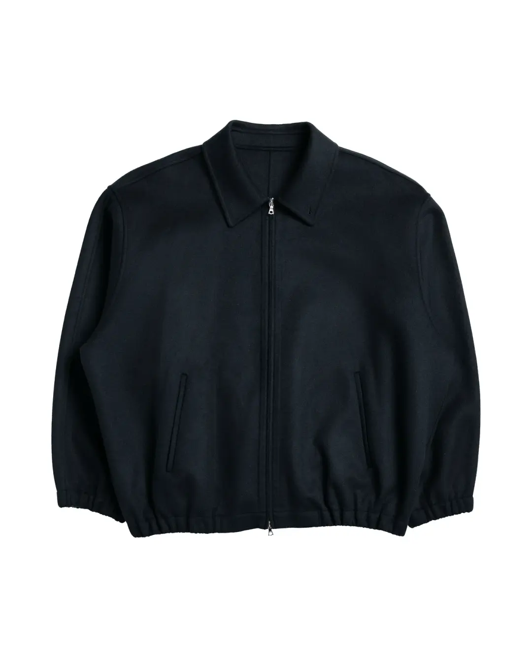 ssstein W/CA Double Face Cloth Zip Jacket Black