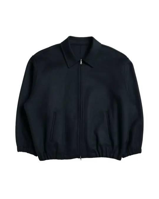 ssstein W/CA Double Face Cloth Zip Jacket Black
