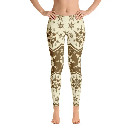 AK Snowflake Leggings - Brown/Cream