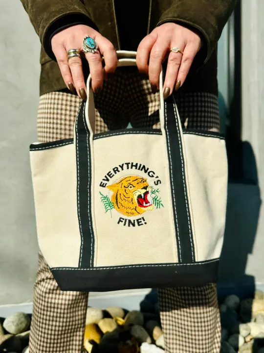 Everything's Fine! Mini Canvas Tote