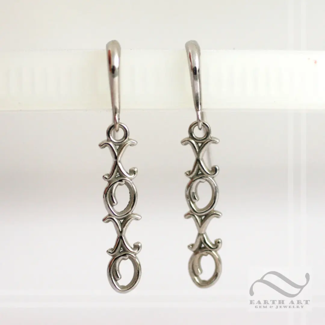 XOXO Earrings in Solid Sterling Silver or Gold