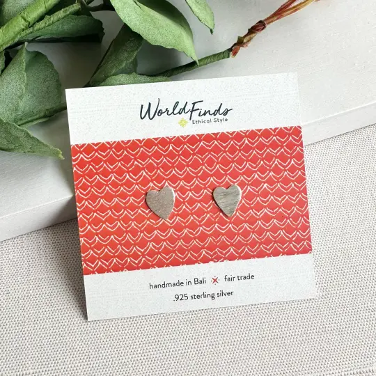 Heart Sterling Silver Posts