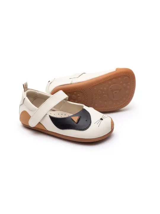 Kitten Mary Janes - Tapioca / Black / Hay (Baby)