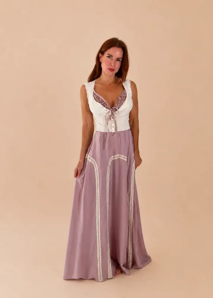 Ravina Skirt in Nude Pink