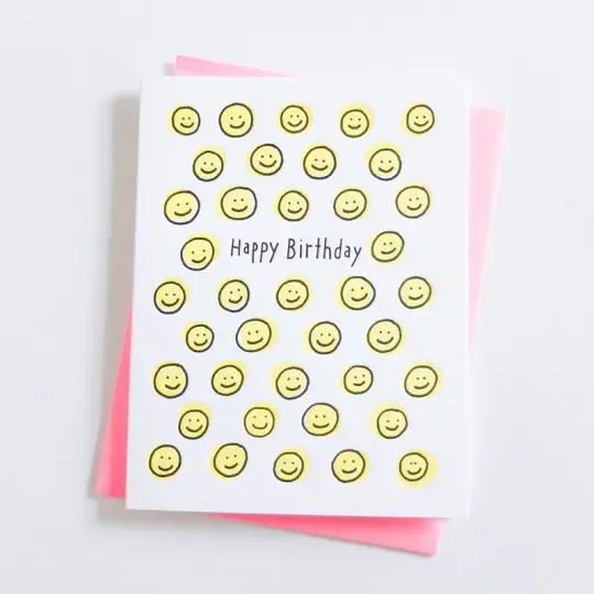 "Happy Face Birthday" Card